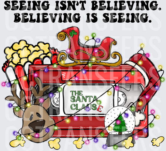 Seeing Isn't Believing Believing Is Seeing Christmas VHS (DTF)