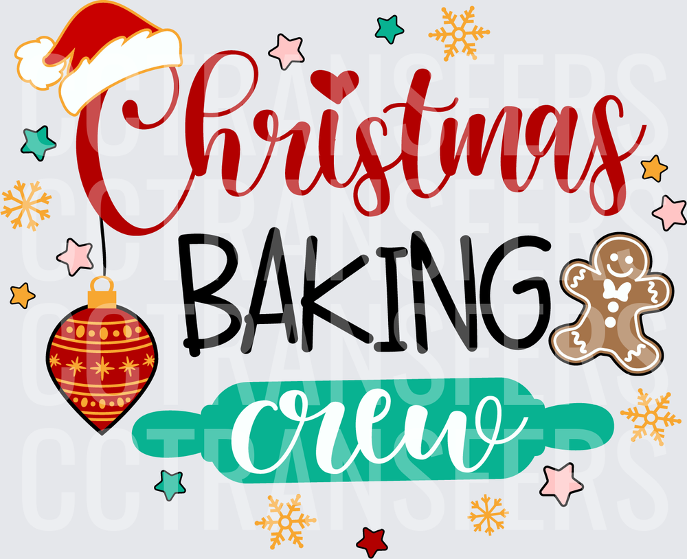 Christmas Baking Crew Holiday Rolling Pin Gingerbread (DTF)