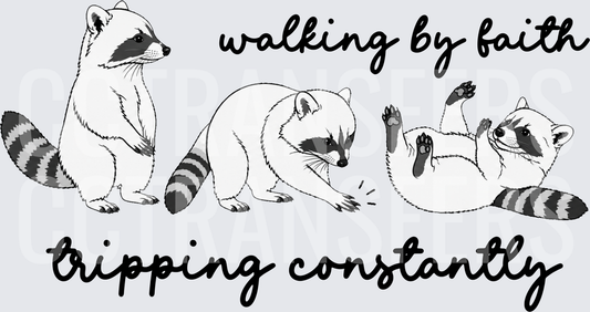 Walking By Faith Tripping Constantly Raccoon Trio (DTF)