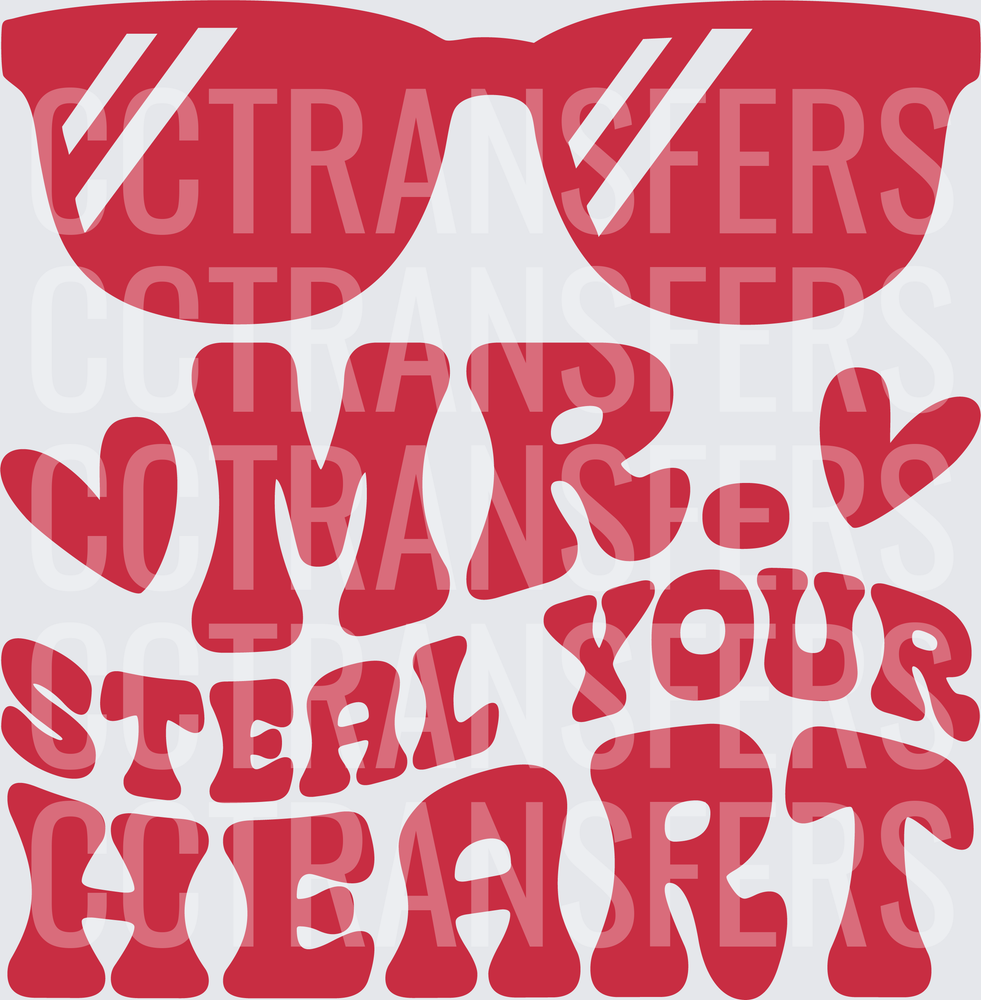 Mr. Steal Your Heart Retro Sunglasses Valentine (DTF)