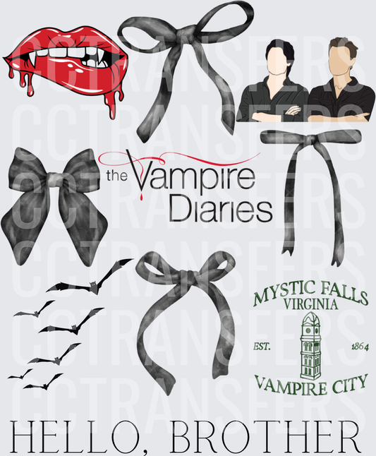 Hello Brother Vampire TV Show Fan Bundle with Bows (DTF)