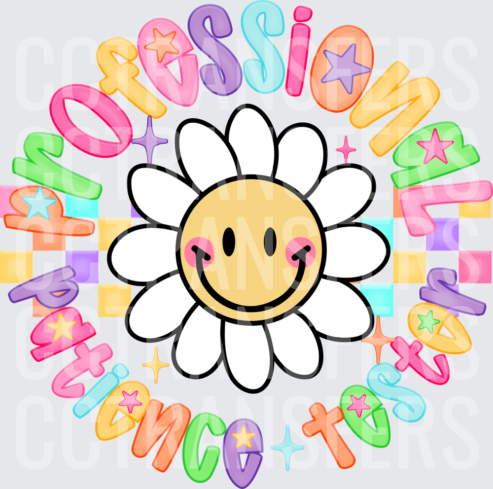 Professional Patience Tester Smiley Daisy Checkered (DTF)