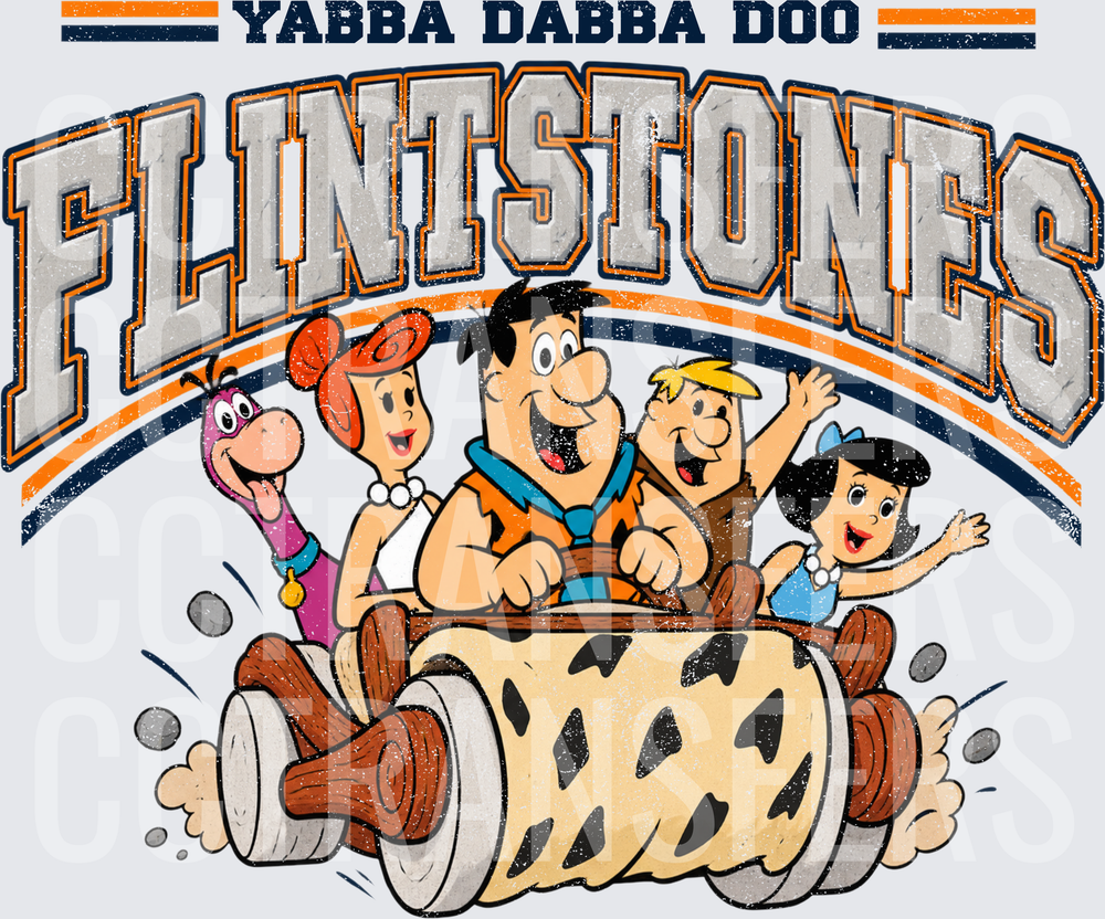 Yabba Dabba Doo Prehistoric Family Stone Age Car Ride (DTF)