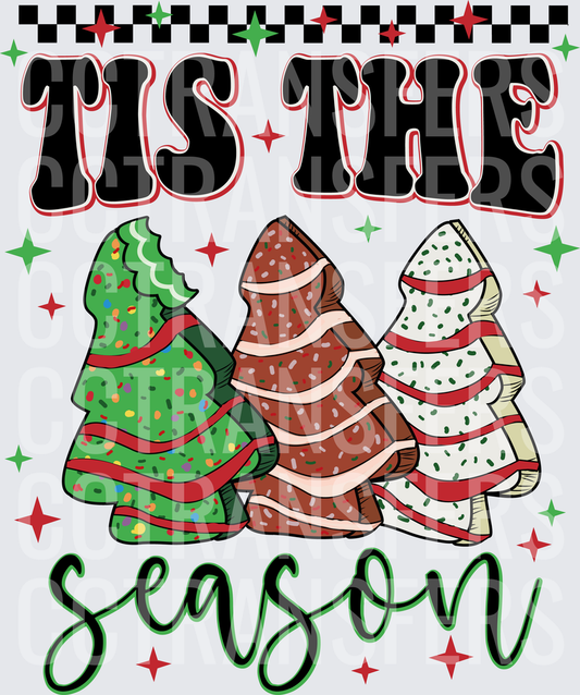 Tis The Season Tree Shaped Holiday Snack Cakes (DTF)