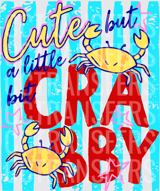 Cute But A Little Bit Crabby Yellow Crabs Stripes (DTF)