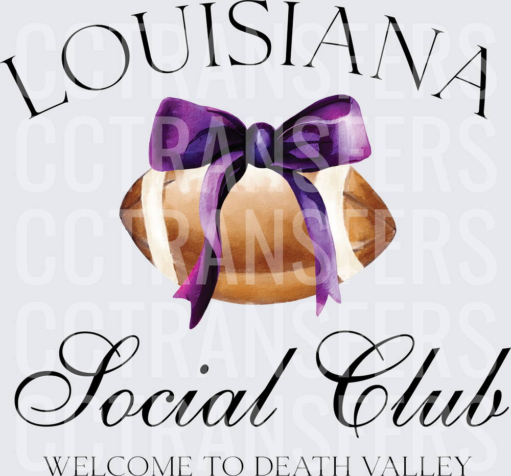 Louisiana Social Club Welcome To Death Valley Football Bow (DTF)