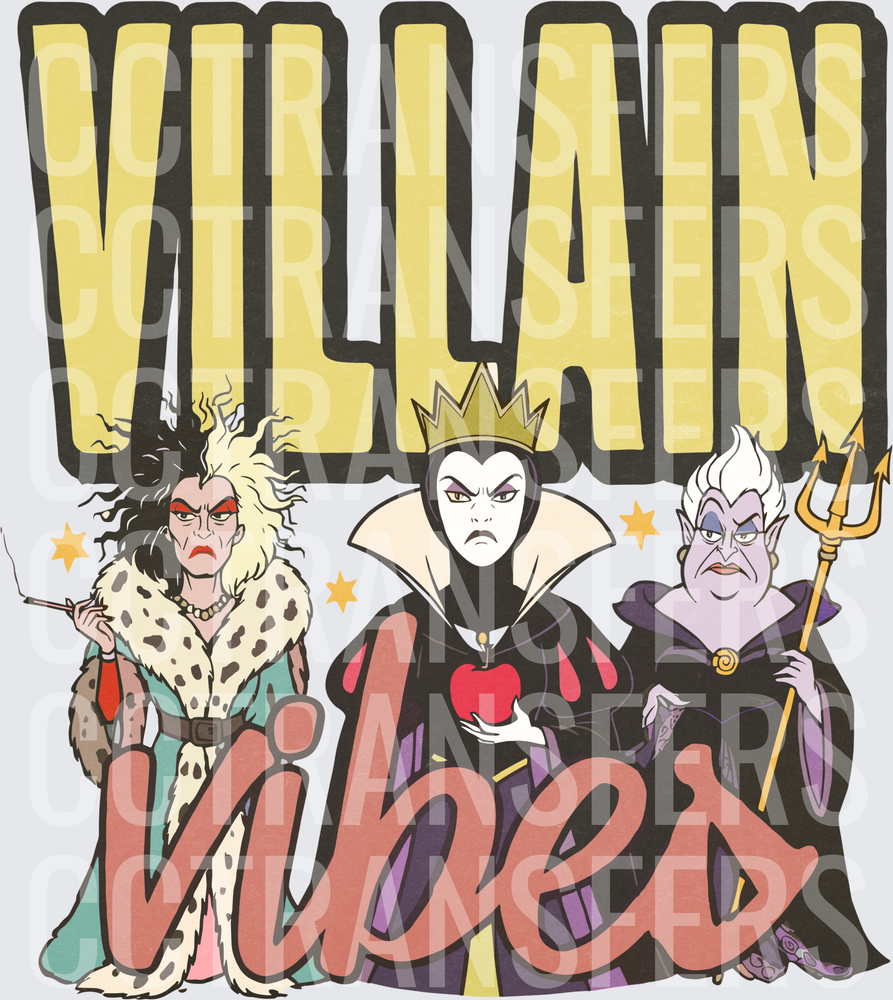 Villain Vibes Trio Wicked Women Evil Queen Ursula Cruella (DTF)