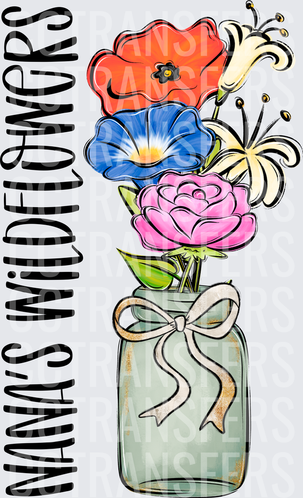 Nana's Wildflowers Mason Jar Bouquet (DTF)