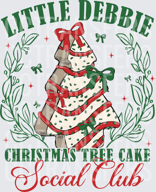 Christmas Tree Cake Social Club Holiday Design (DTF)
