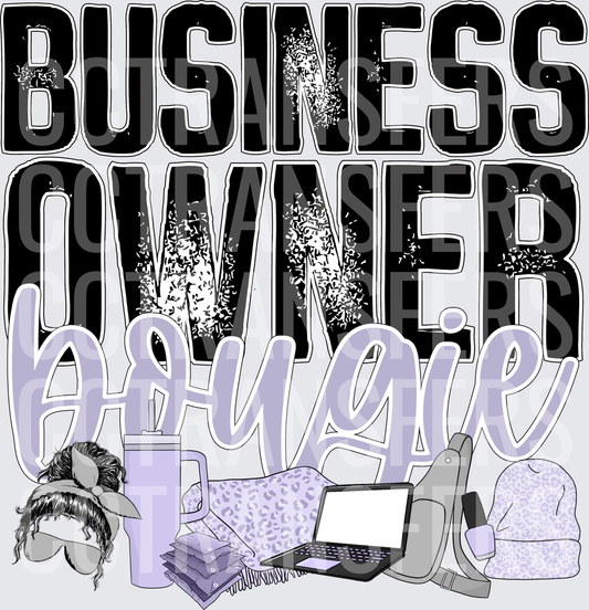 Business Owner Bougie Messy Bun Laptop Tumbler (DTF)
