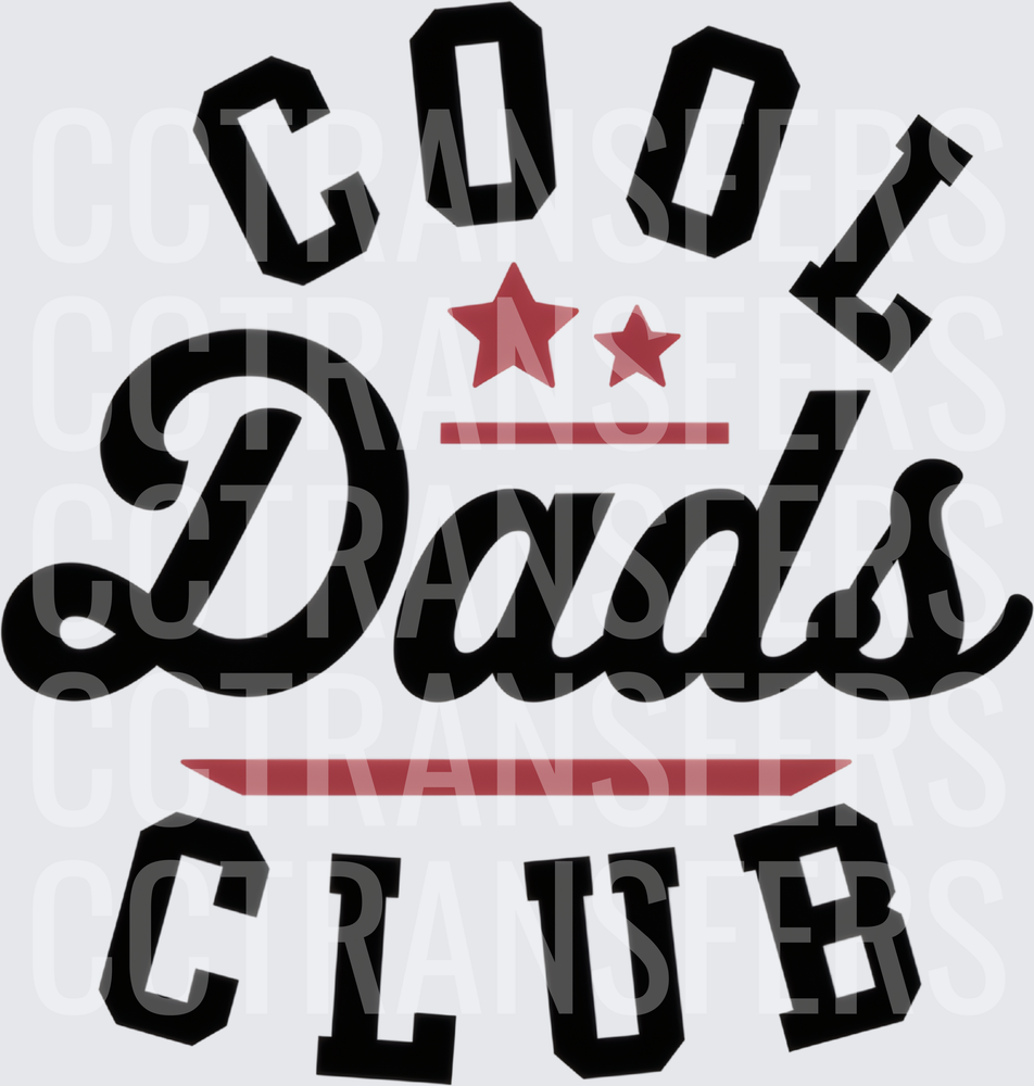Cool Dads Club Varsity Stars Typography (DTF)