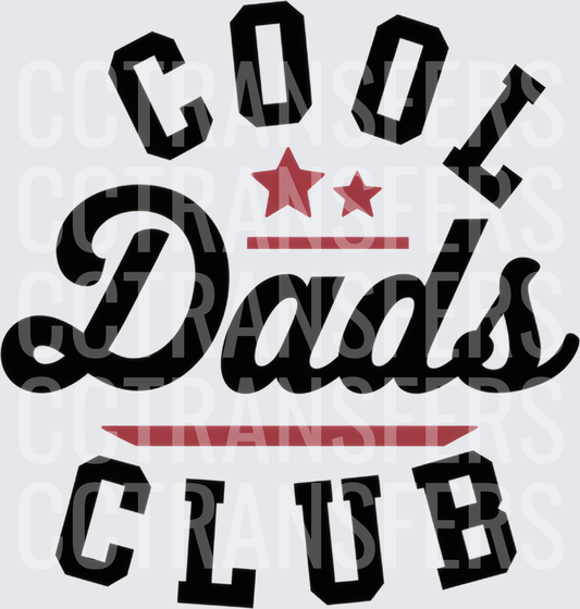 Cool Dads Club Varsity Stars Typography (DTF)