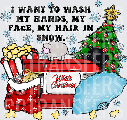 I Want To Wash My Hands My Face My Hair In Snow Christmas Movie Night (DTF)