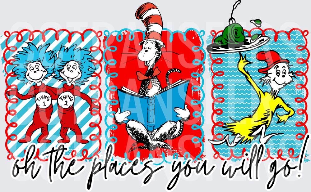 Oh The Places You Will Go Storybook Characters (DTF)