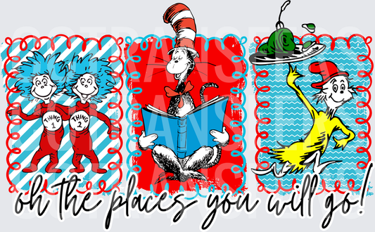 Oh The Places You Will Go Storybook Characters (DTF)