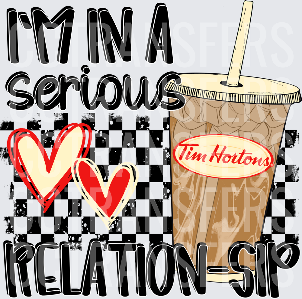 I'm In A Serious Relation-Sip Iced Coffee Hearts (DTF)