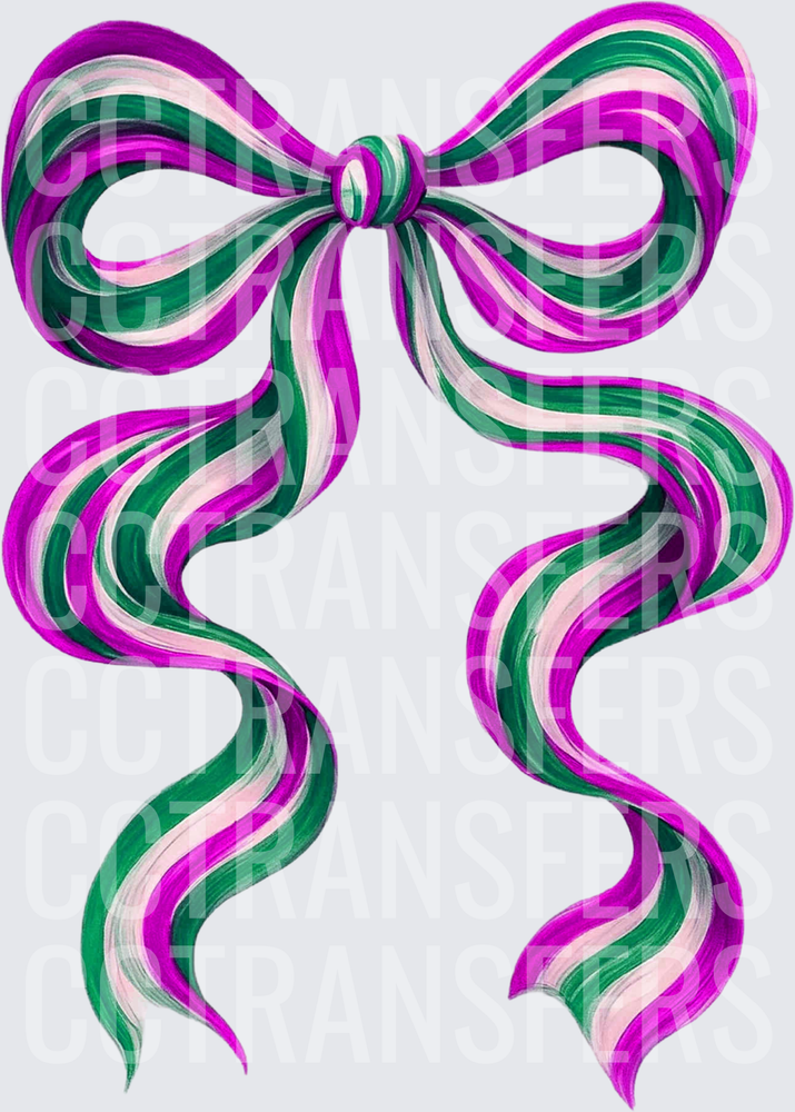 Purple Dark Green Long Bow