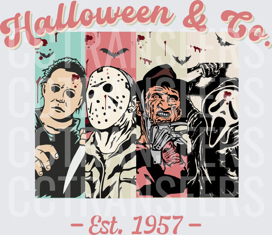 Halloween & Co Est 1957 Horror Icons Panel (DTF)