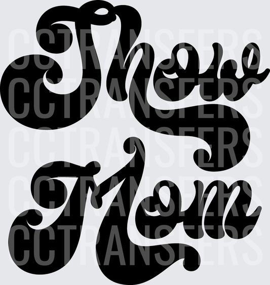 Retro Groovy Show Mom Bold Script (DTF)