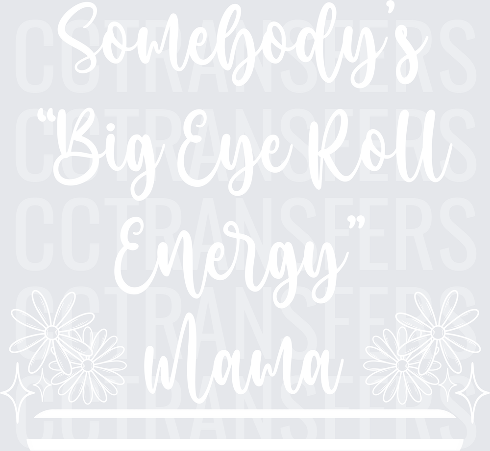 Bold White Graphic Design on Blank Background (DTF)
