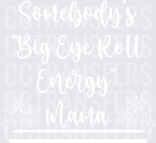 Bold White Graphic Design on Blank Background (DTF)