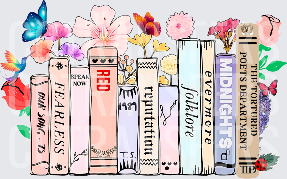 Floral Music Era Album Book Spine Collection (DTF)