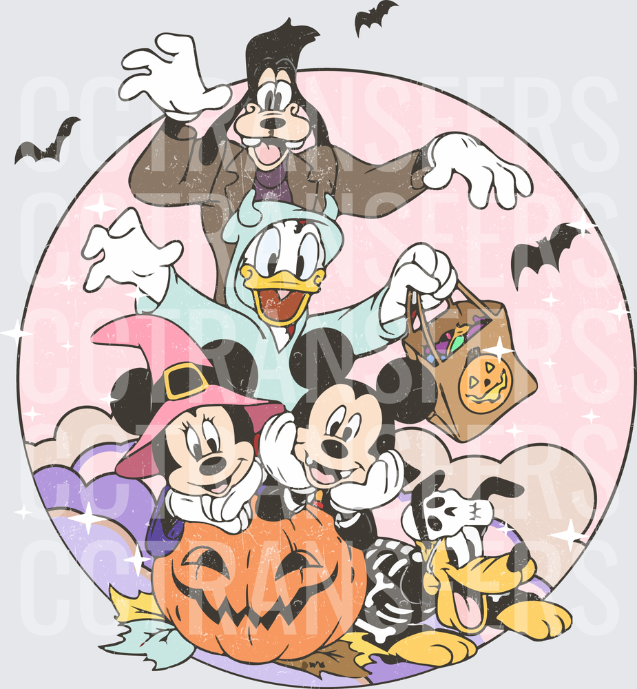 Cartoon Friends Halloween Costumes Trick or Treat (DTF)