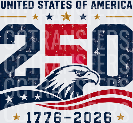 United States of America 250 1776-2026 Eagle Flag (DTF)