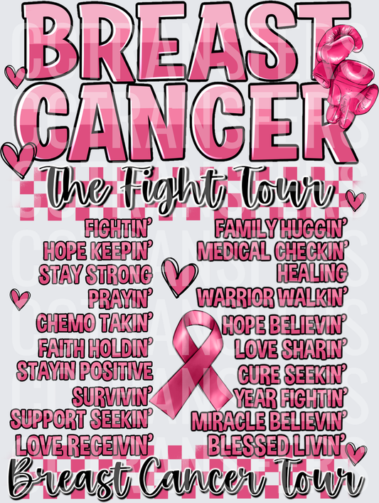 Breast Cancer The Fight Tour Pink Ribbon Awareness (DTF)