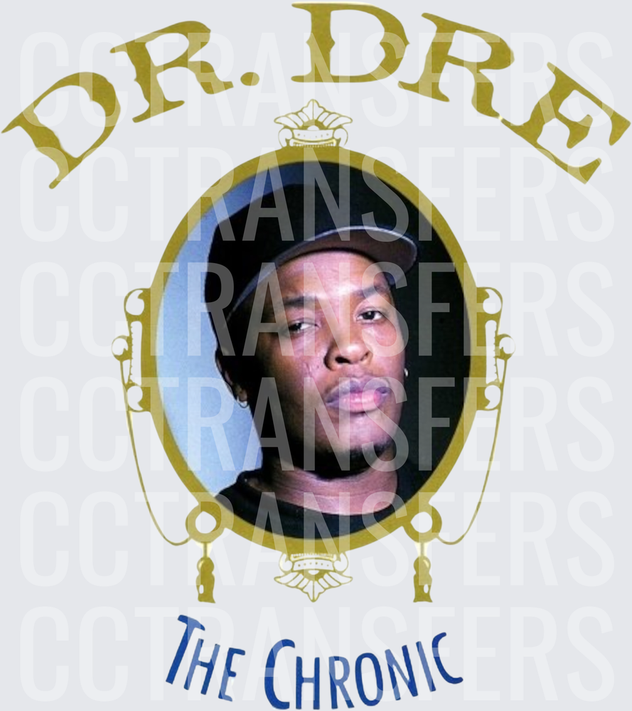 Dr. Dre The Chronic Portrait Gold Frame (DTF)