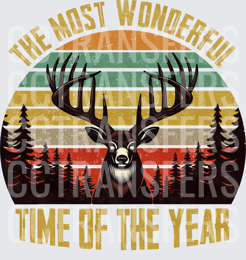 The Most Wonderful Time Of The Year Buck Sunset (DTF)