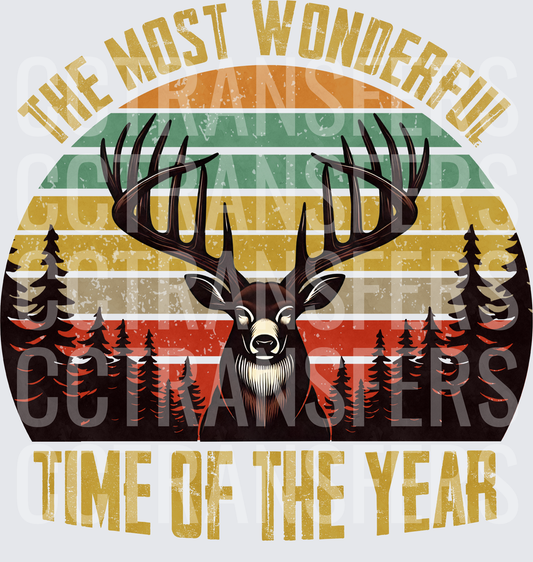 The Most Wonderful Time Of The Year Buck Sunset (DTF)