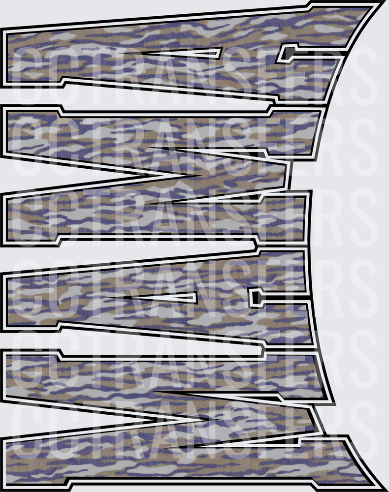 Camo Patterned Diagonal Stripe Panel Set (DTF)