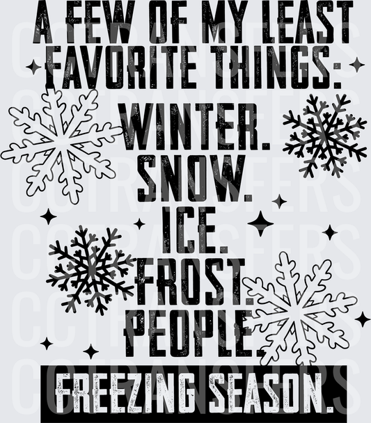 A Few Of My Least Favorite Things Winter Snow People (DTF)