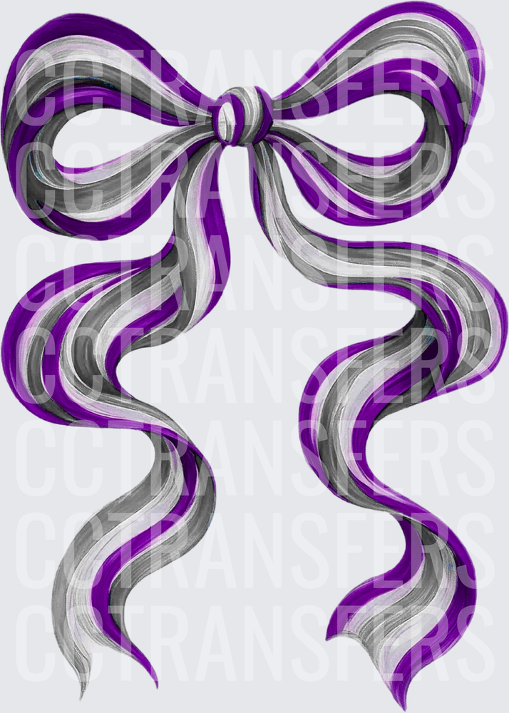Purple Silver Long Bow