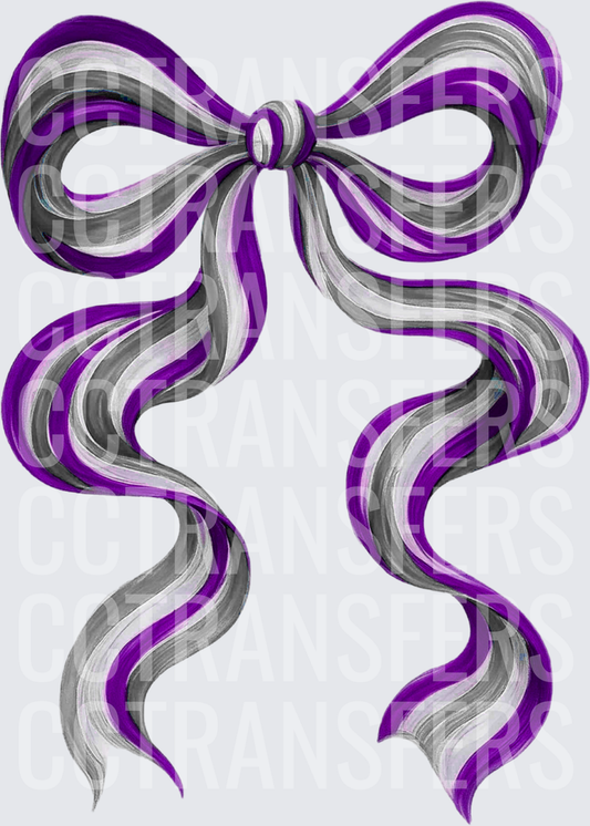Purple Silver Long Bow