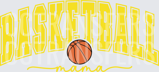 Basketball Mama Arched Varsity Letters with Ball (DTF)