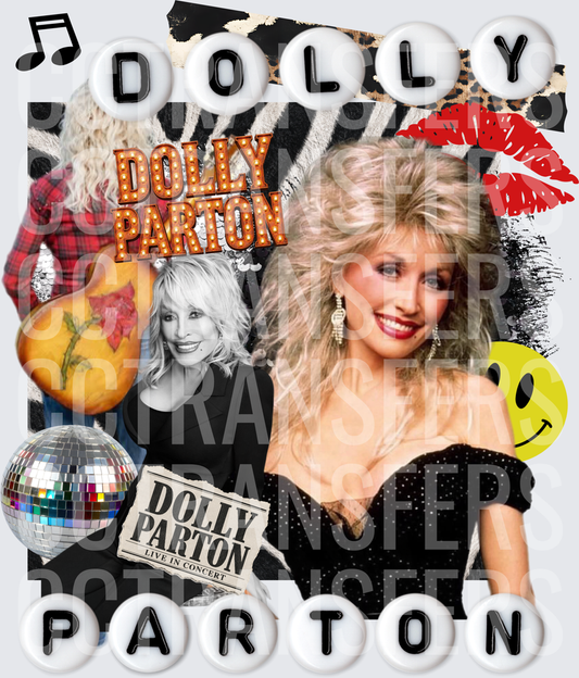 Dolly Parton Country Music Legend Collage (DTF)