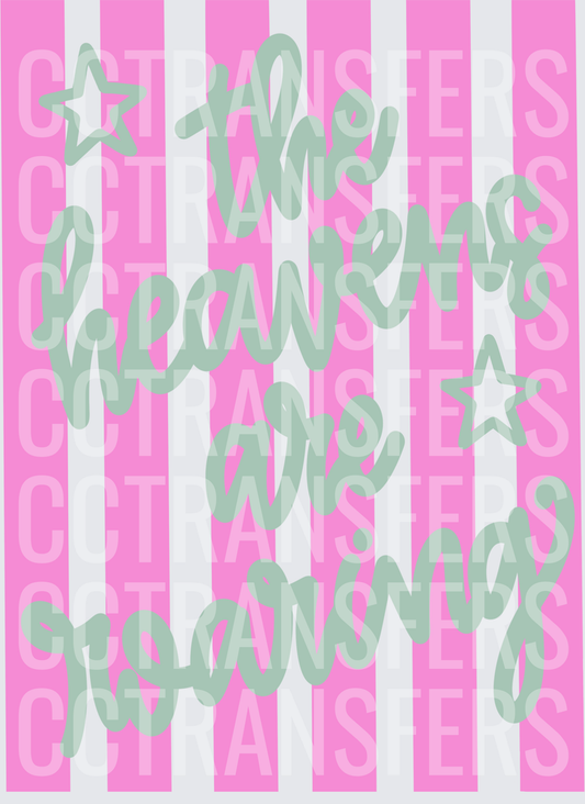 The Heavens Are Roaring Pink Stripe Stars (DTF)
