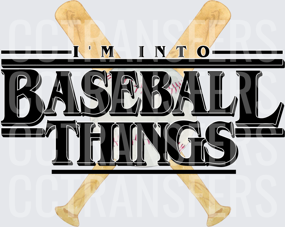 I'm Into Baseball Things Crossed Bats and Ball (DTF)