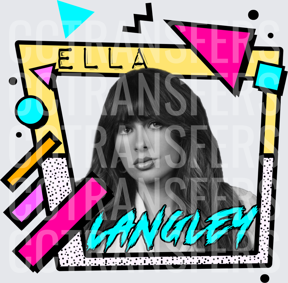 Ella Langley Retro 80s Pop Art Frame Design (DTF)