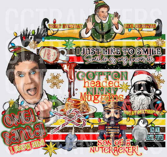 Christmas Elf Movie Quotes Collage Bundle DTF