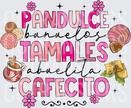 Pan Dulce Buñuelos Tamales Abuelita Cafecito (DTF)
