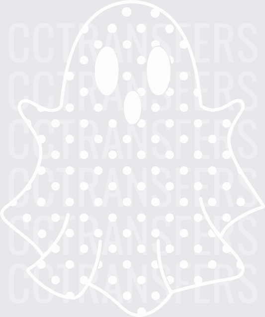 White Outline Hooded Furry Creature Portrait (DTF)