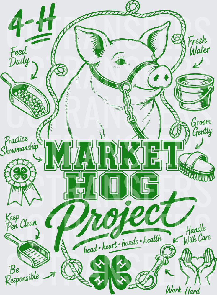 4-H Market Hog Project Head Heart Hands Health (DTF)