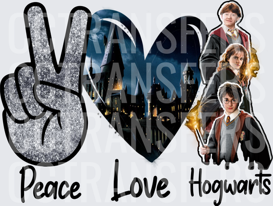 Peace Love Hogwarts Wizard Castle Characters (DTF)