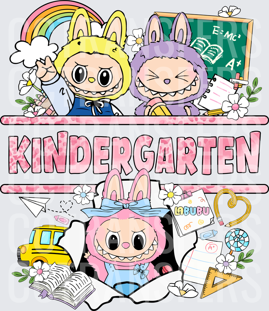 Kindergarten Bunny Characters Back to School (DTF)