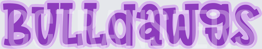 Purple Bulldawgs Bold Retro Text Lettering (DTF)