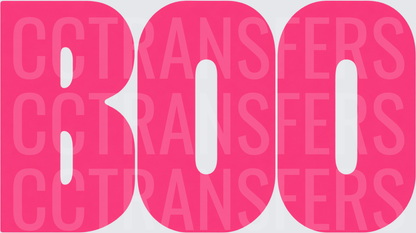 Bold Hot Pink BOO Halloween Text (DTF)