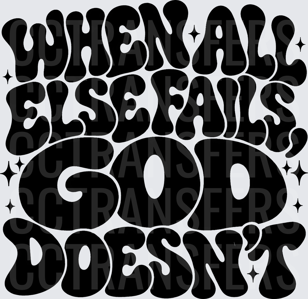 When All Else Fails God Doesn't Retro Groovy (DTF)